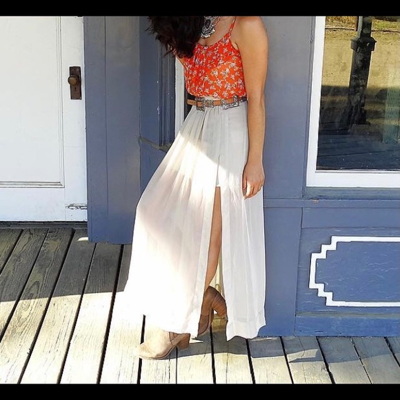 Soprano Orange Floral Ruffled Peplum Top - Picture 11 of 11